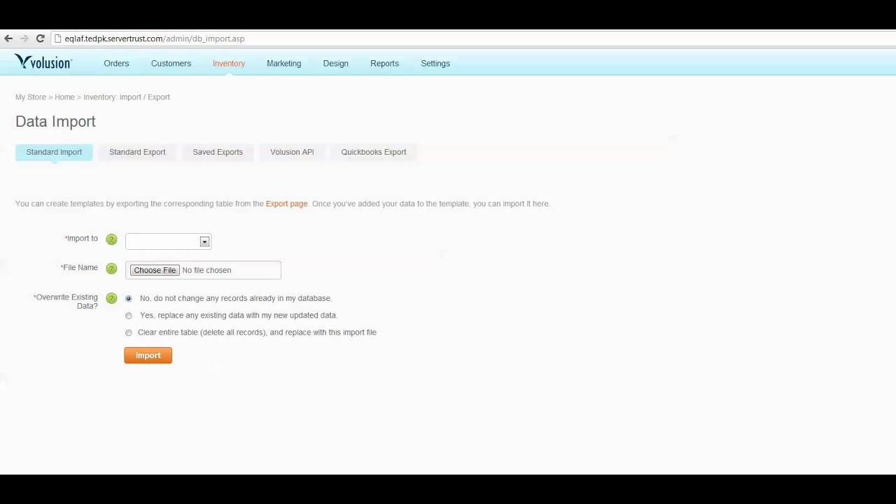 T-HUB Volusion download missing Orders
