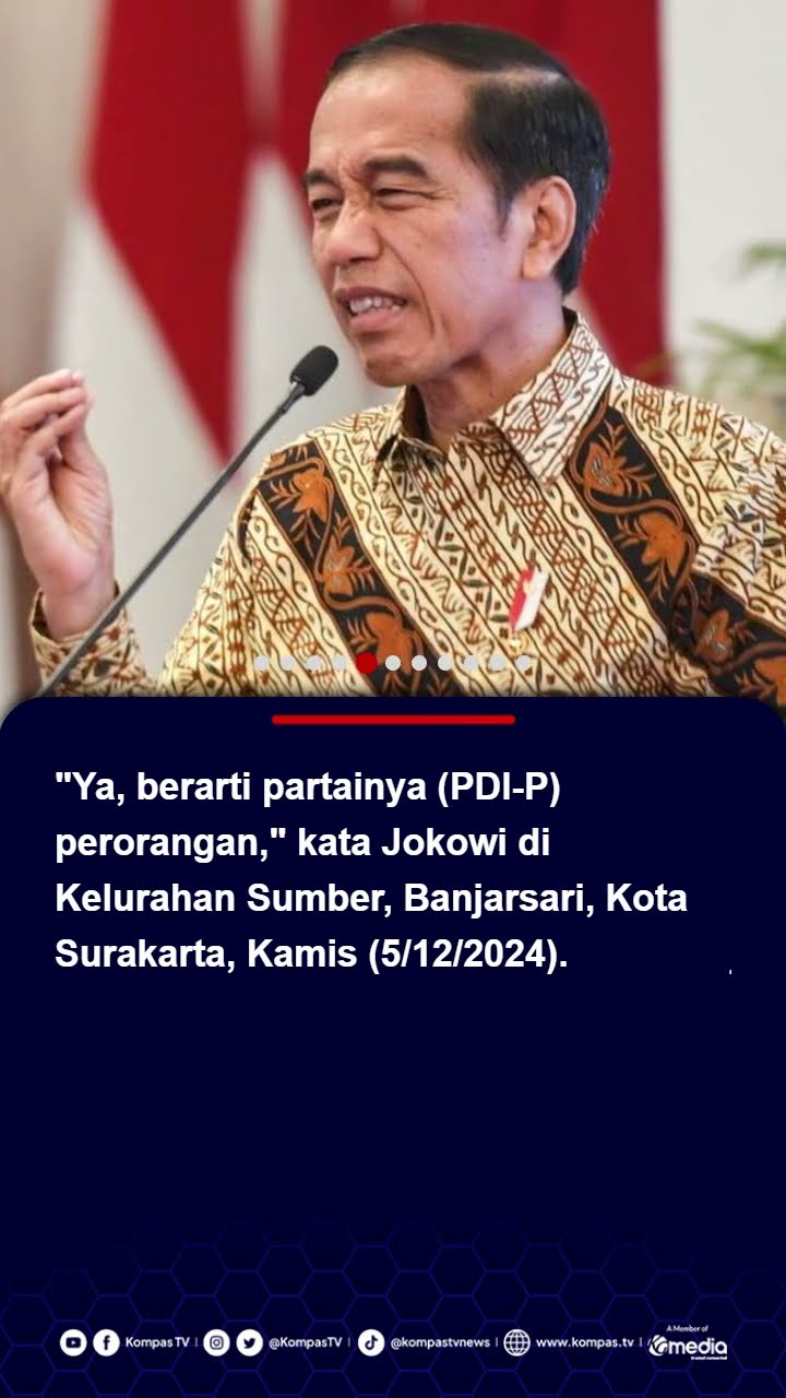 Jokowi Balas Hasto yang Sebut Bukan Lagi Bagian dari PDI-P: Berarti Partai Perorangan #pdip #jokowi