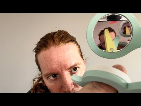 ASMR | Giving Myself A Haircut Through the Screen