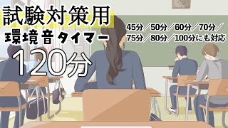 Study with me【超集中】試験本番シミュレーション【リアルな試験会場の環境音】120分(2時間)タイマー