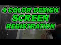 HOW TO REGISTER A 4 COLOR DESIGN IN SCREEN | SCREEN PRINTING | T-SHIRT PRINTING | SCREEN LIFE