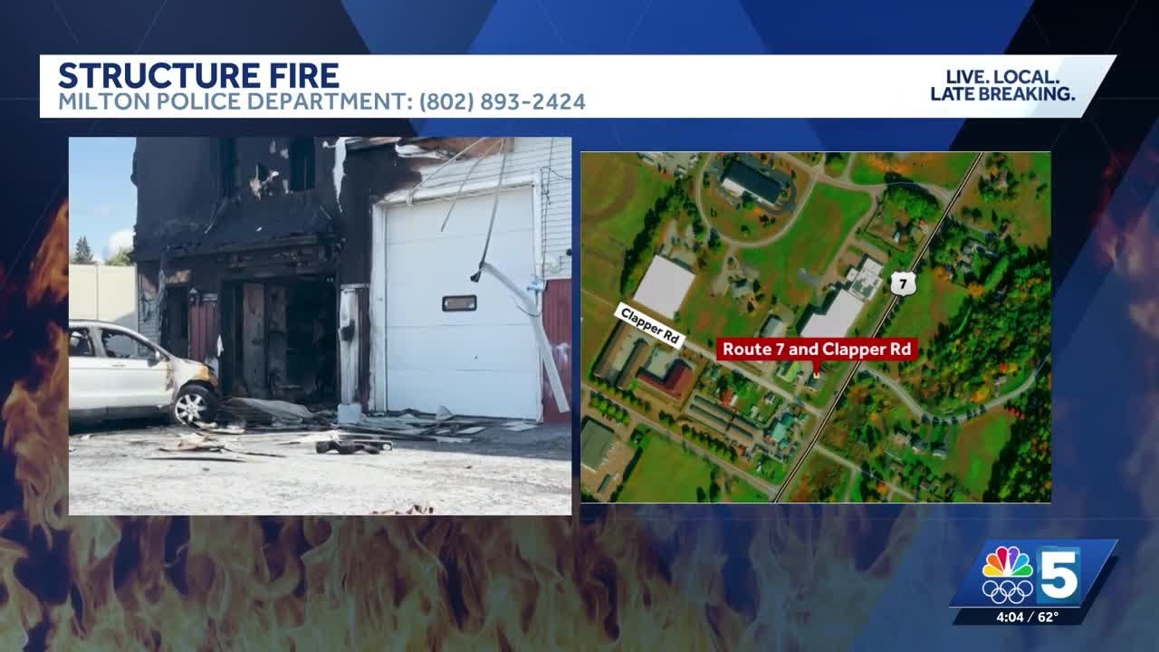 Crews battle structure fire in Milton, one person injured - YouTube