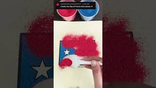 Puerto Rico Flag Sand Painting