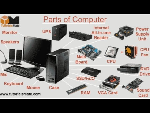 Parts of Computer Names with Pictures • Englishan