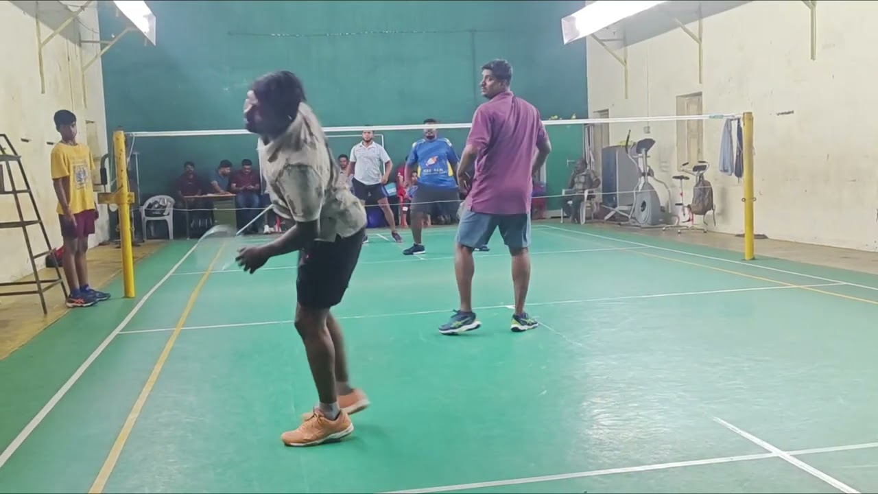 Men's doubles badminton 🏸pongal tournament match 2026 at Thiruvarur 