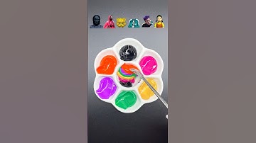 Squid game color mixing 🦑 #colors #squidgame #squidgame2 #satisfying #colormixing