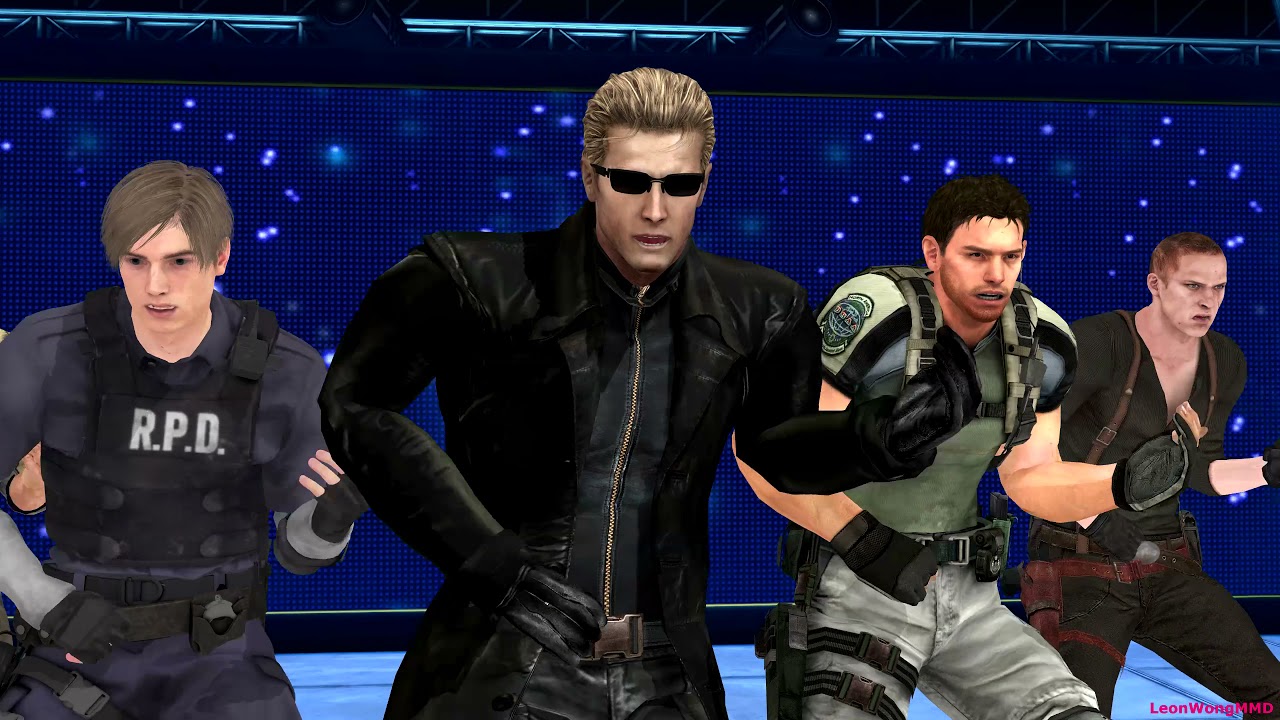 [MMD] Specialist Persona 4 - Wesker, Leon Kennedy, Chris Redfield, Piers, Jake バイオハザード Resident Evil