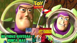 No podre navegar nunca mas | Buzz se entera que es un juguete | Toy Story Ingles - castellano-Latino