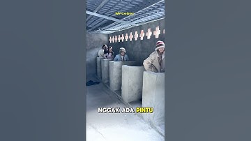 Kamu berani BAB di tempat kayak gini? Toilet desa Cina bukan buat yang gampang jijik! 🤢 #short
