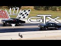 1967 Chevrolet Impala vs 1968 Plymouth GTX PURE STOCK DRAG RACE - no commentary