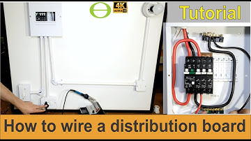 How to wire a single phase distribution board and load circuits - tutorial