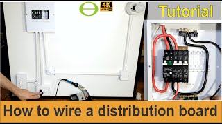 How to wire a single phase distribution board and load circuits  tutorial