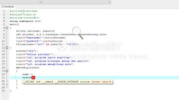 PROGRAM SWITCH CASE BERSARANG