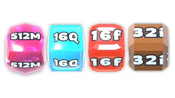 Jelly Run 2048 ULTIMATE Gameplay | 4 Shape Play Showdown! | 512M vs 16Q vs 16f vs 32i Race