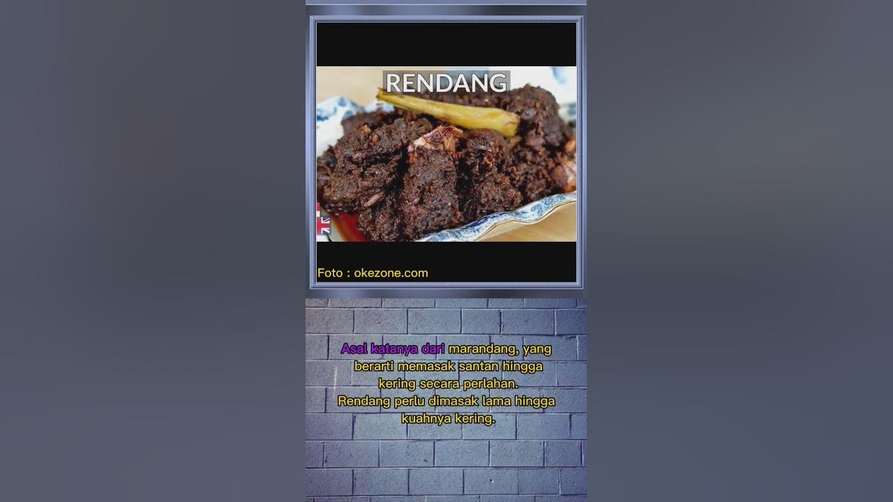 Sejarah Asal-usul Rendang