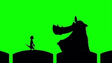 Timon and Pumbaa Interrupt 1 Green Screen