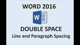 Word 2016 - Double Space - How To Put Double Line Spacing on Microsoft Paragraph - In MS Office 365