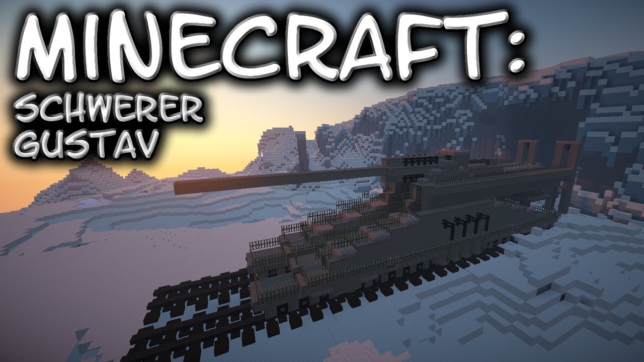 Schwerer Gustav Railway gun Minecraft Map