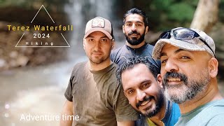 Hiking forested valleys to see TEREZ Waterfall Fall with adventurous friends. IRAN