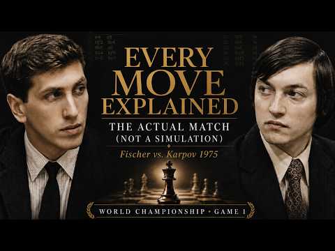 The Reason Behind Every Move: Fischer vs. Karpov 1975, Game 1 (Not a Simulation)