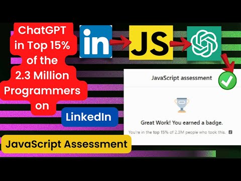 ChatGPT In TOP 15%  on LinkedIn JavaScript Assessment Test #chatgpt #openai #linkedinassessment