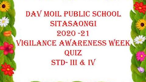 Vigilance awareness week Quiz