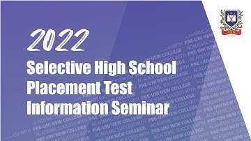 2021 Term 4 Selective High School Placement Test Information Seminar  /  Reading Test Information