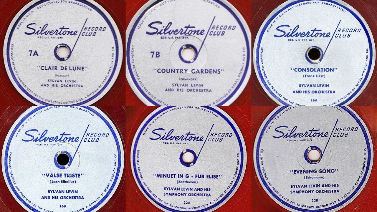 Sylvan Levin Orchestra- Silvertone Record Club Classical Selections- 32B Evening Song (Schumann)