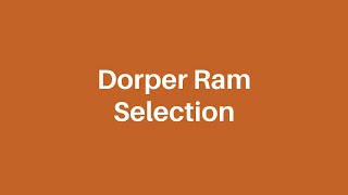 How to select a dorper ram - (extended version)