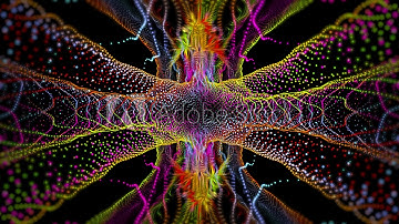 3D colorful abstract fractal form.