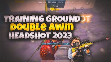 😍 Training Ground Double Awm Headshot 2023 😱 Pubg Mobile