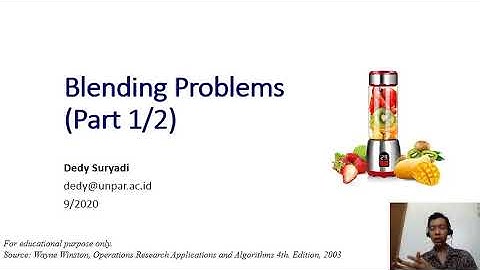 Week2. 4 Blending Problems (Part 1/2)