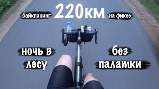 Бюджетный байкпакинг! Бомж-трип 220км на фиксе. Ночевка в лесу без палатки!