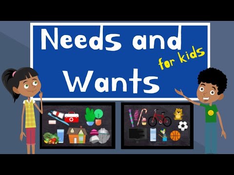 Needs and Wants for Kids