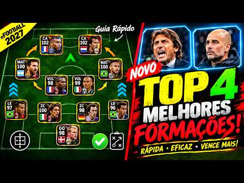 As 4 Melhores Formações para Contra-ataque rápido no eFootball 2027 🔥| Formações de xabi alonso