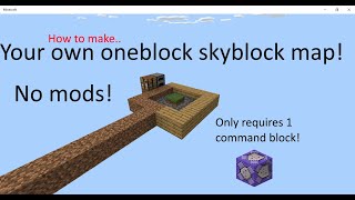 How to make a one block skyblock | Minecraft bedrock edition screenshot 4