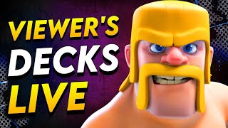 Playing YOUR Decks on Top Ladder in Clash Royale!