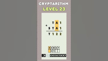 Level 23 - Cryptarithm: android game math  #cryptarithm