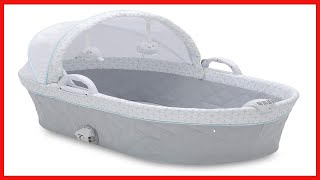 Delta Children Deluxe 2-in-1 Moses Bedside Bassinet Portable Crib, Merida
