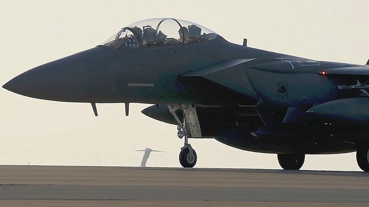 U. S.  Air Force F 15E Strike Eagles Al Dhafra Air Base Jan. 19, 2021 (video)