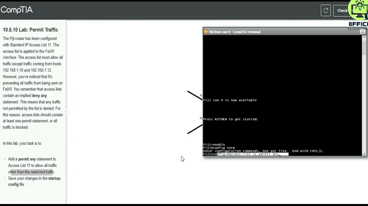 Testout Network+ 10 5 10 LabPermit Traffic