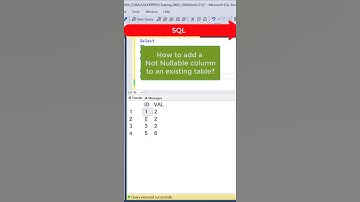 SQL | How to Add a Not NULL column to an Existing Table?  #sqltips