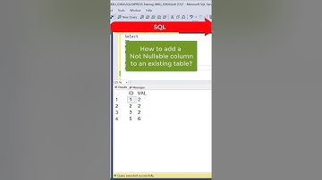 SQL | How to Add a Not NULL column to an Existing Table?  #sqltips