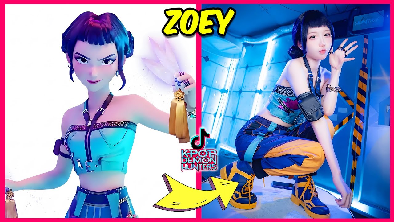 LAS GUERRERAS K-POP en versión TikTok 💕~¡ADIVINA QUIÉN BAILA!🎶LAS GUERRERAS K-POP🔥Jinu💜Rumi 💕Zoey