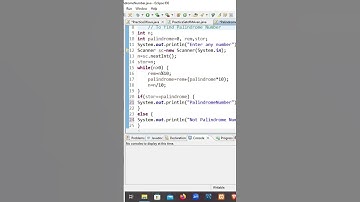 Finding a palindrome number in Java#coding #java #shorts