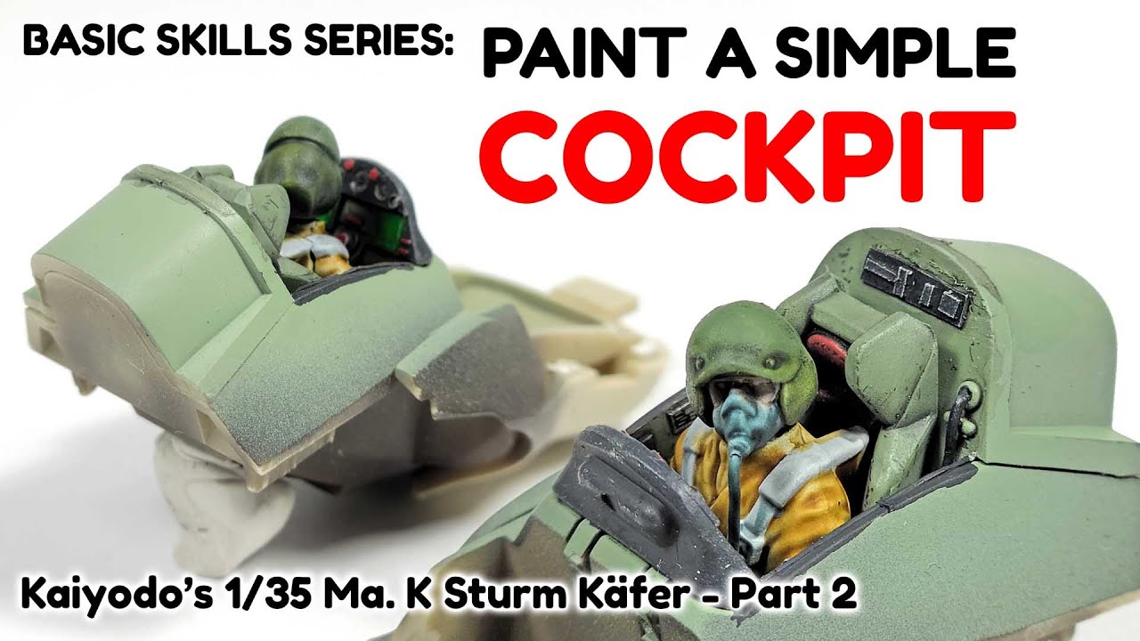 Painting A Simple Cockpit – Basic Modeling Skills (Kaiyodo 1/35 Ma