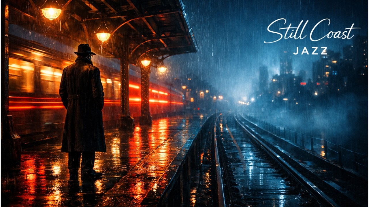 [Jazz Playlist] Midnight Train Jazz 🌧️ Dark Noir Lounge for Focus, Study & Late Night Work