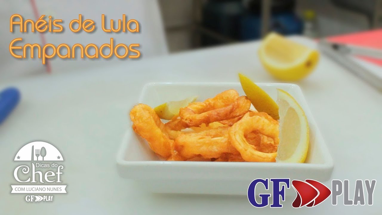 Dicas do Chef Anéis de lula empanados YouTube