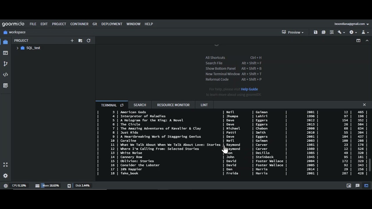SQL goormIDE problem after 3 min of use - YouTube