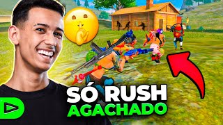 A NOVA MELHOR ESTRATÉGIA DO RUSH AGACHADO!! LOUD FREE FIRE 😂